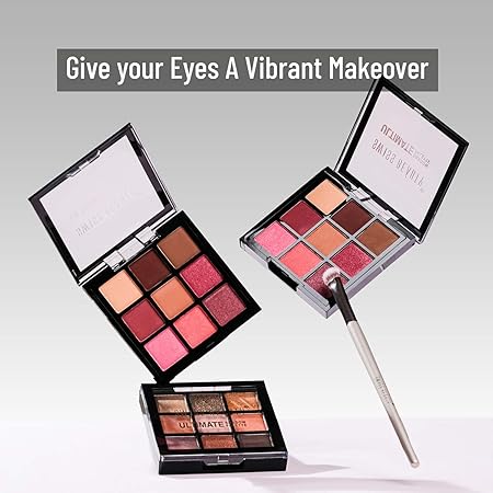 Ultimate 9 Pigmented Colors Eyeshadow Palette Long Wearing And Easily Blendable Eye Makeup