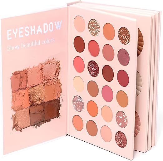 All-in-One Eyeshadow Palette Makeup Book – 4 Layers with Highlighter, Blusher, Concealer – Complete Face Makeup Kit for Daily Use