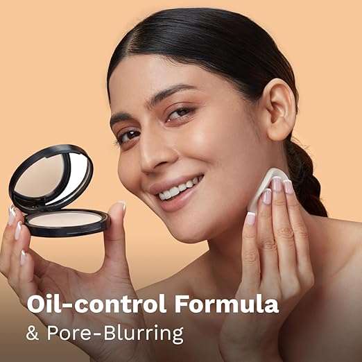 Pure Ivory Matte Finish Compact Powder For All Skin Types Absorbs Oil, Conceals & Gives Radiant Skin
